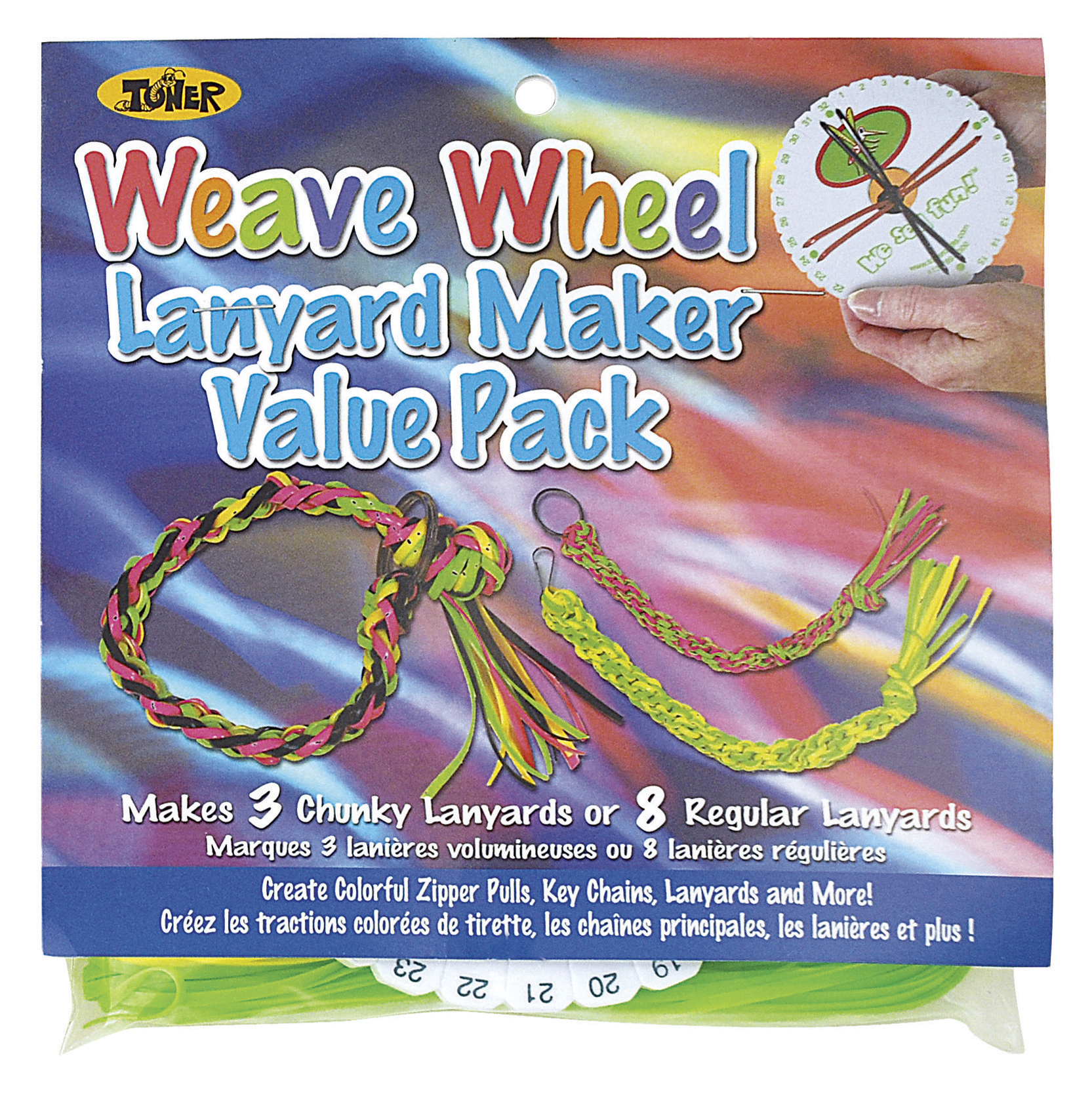 Toner Crafts Weave Wheel Lanyard Maker Value Pack